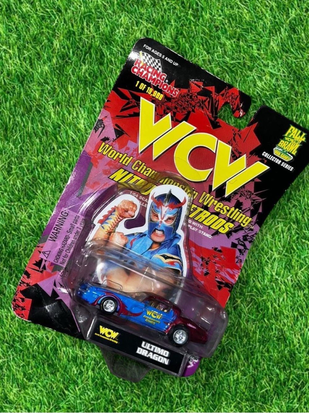 Vintage WCW Ultimo Dragon Blue Collectible Die-Cast Car